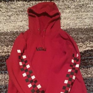 Vans checkered board hoodie (red)